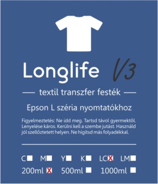 SD Longlife V3 Textile Transfer Paint 200ml - Light Cyan - izdelek ni več na voljo