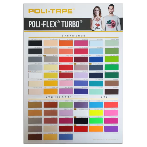 Poli-Tape Poli-Flex Turbo flex Color Card