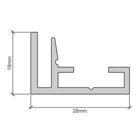Spirit-TEX aluminium profile 18mm/3060mm