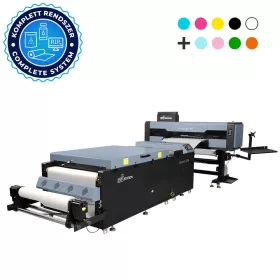   DTF Station Prestige X6 90cm roll-to-roll DTF printer set with Seismo V36R powder shaker