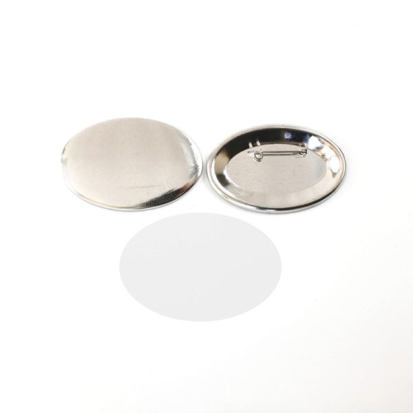 Pin badge oval 69x45mm