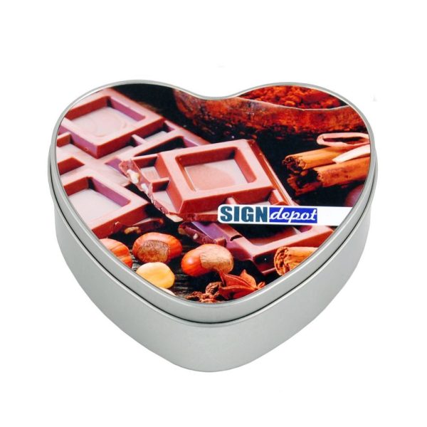 Sublimation metal box heart shaped