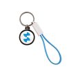 Sublimation keychain with USB C cable and bottle opener blue PVC