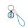 Sublimation keychain with USB C cable and bottle opener blue PVC