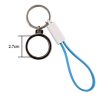 Sublimation keychain with USB C cable and bottle opener blue PVC