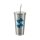 Sublimation stainless steel straw cup 450ml silver