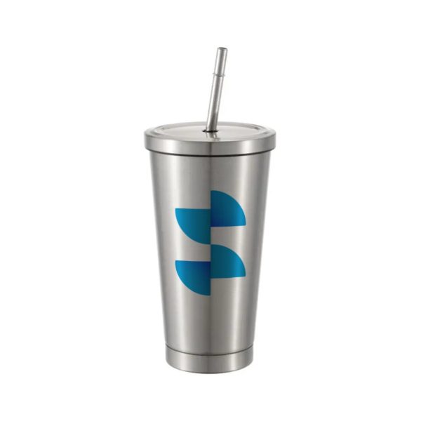 Sublimation stainless steel straw cup 450ml silver