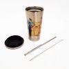 Sublimation stainless steel straw cup 450ml silver