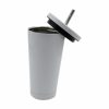 Sublimation stainless steel straw cup 450ml white glossy