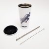 Sublimation stainless steel straw cup 450ml white glossy