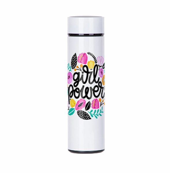 Sublimation thermos with LCD temperature display
