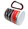 Sublimation white carabiner metal mug with red handle