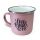 Sublimation glittery enameled metal mug 3dl pink