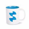 Sublimation mug with colored inner blue