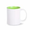 Sublimation mug with colored inner green