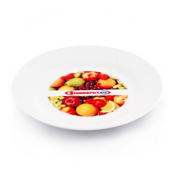 Szublimációs fehér tányér - 19cm