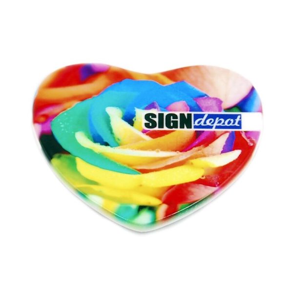 Sublimation ceramic fridge magnet heart