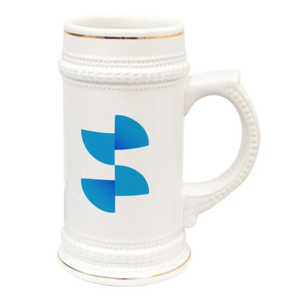 Sublimation beer mug with gold rim ORCA