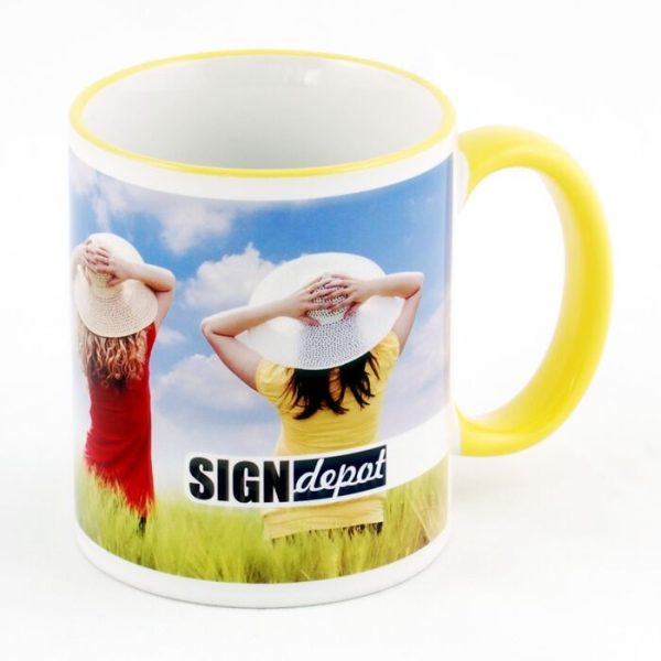 Sublimation color mug yellow