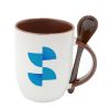 Sublimation color mug with spoon ORCA Brown