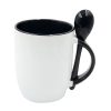 Sublimation color mug with spoon ORCA Black