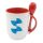 Sublimation color mug with spoon ORCA Red