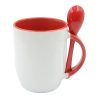 Sublimation color mug with spoon ORCA Red