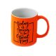 Sublimation neon mug with lacquer coating orange