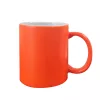 Sublimation neon mug with lacquer coating orange