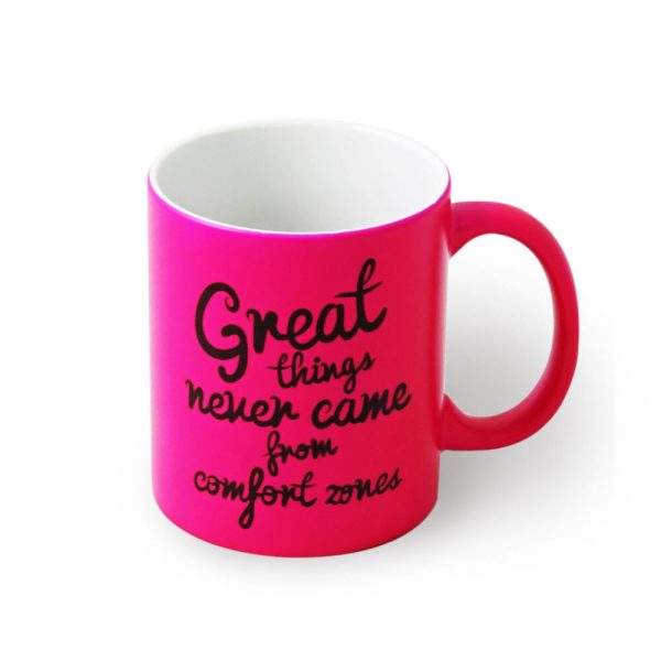 Sublimation neon mug with lacquer coating pink