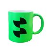 Sublimation neon mug with lacquer coating green