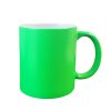 Sublimation neon mug with lacquer coating green