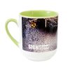 Sublimation cup with colorful inside green