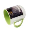 Sublimation cup with colorful inside green