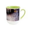 Sublimation cup with colorful inside green