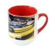 Sublimation cup with colorful inside red