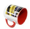 Sublimation cup with colorful inside red