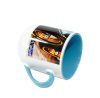 Sublimation cup with colorful inside light blue