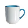 Sublimation cup with colorful inside light blue