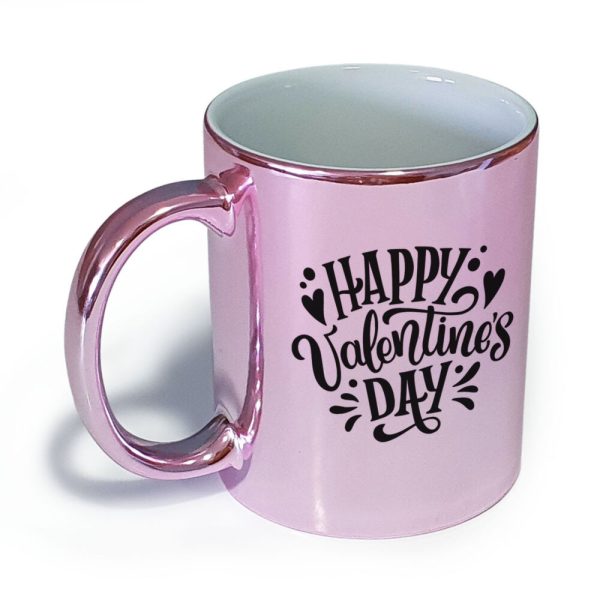 Sublimation metallic ceramic mug 3dl pink