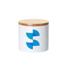 Sublimation ceramic storage jar with bamboo lid 16oz