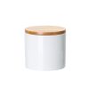 Sublimation ceramic storage jar with bamboo lid 16oz