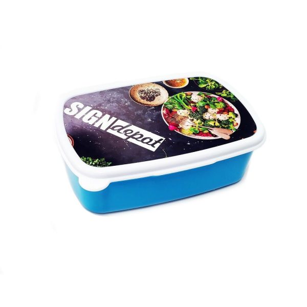 Kids plastic lunchbox blue