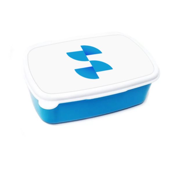 Kids plastic lunchbox blue
