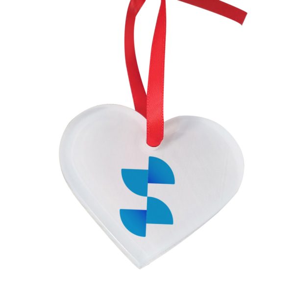 Sublimation Christmas tree decoration acrylic heart