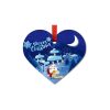 Sublimation Christmas tree decoration acrylic heart