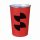 Sublimation cup with plastic wrap - Red