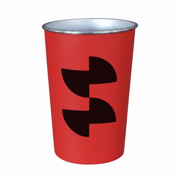 Sublimation cup with plastic wrap - Red