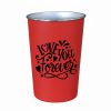 Sublimation cup with plastic wrap - Red