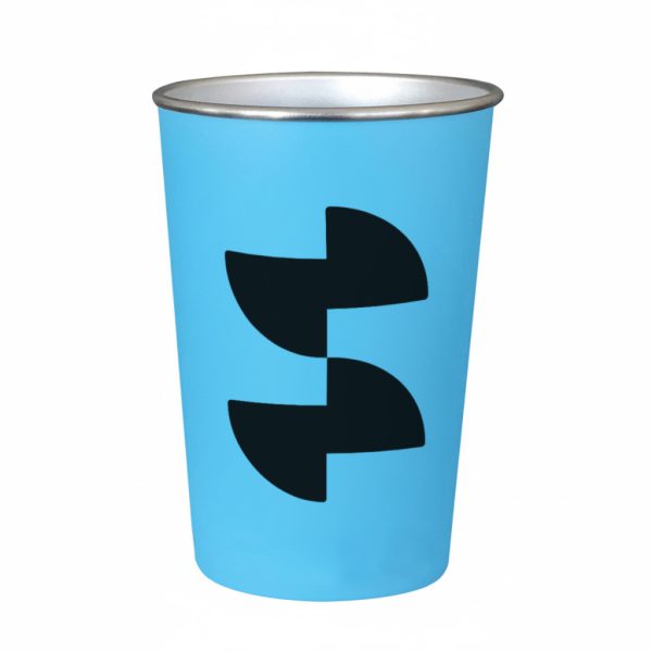 Sublimation cup with plastic wrap - Blue